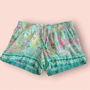 Lilly Pulitzer draw string Palm Beach Rayon Shorts